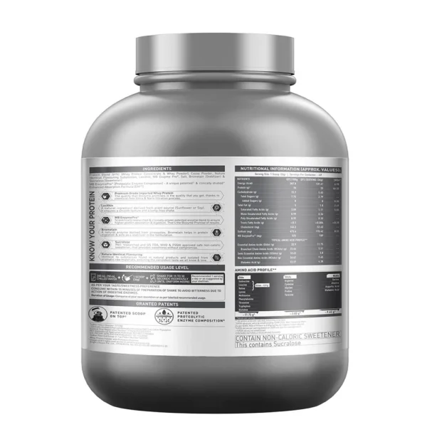 MuscleBlaze Biozyme Performance Whey Protein Powder, Chocolate Hazelnut (2kg / 4.4lbs) | 25g Protein Per Scoop | Clinically Tested 50% Higher Protein Absorption - Image 4